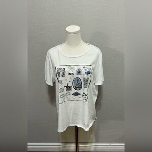 Karl Lagerfeld White T-Shirt with European Graphics